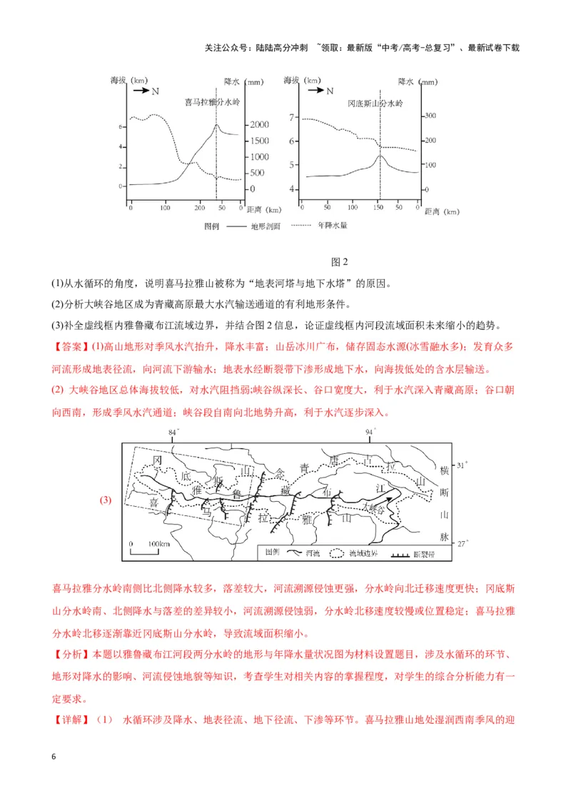 《专题06水循环与陆地水体相互关系（全国通用）（解析版）_07-地理-高考总复习_专项复习_2025年_2024年高考三模试题分类汇编（全国卷专用）_资料_1-全国通用》第6页预览