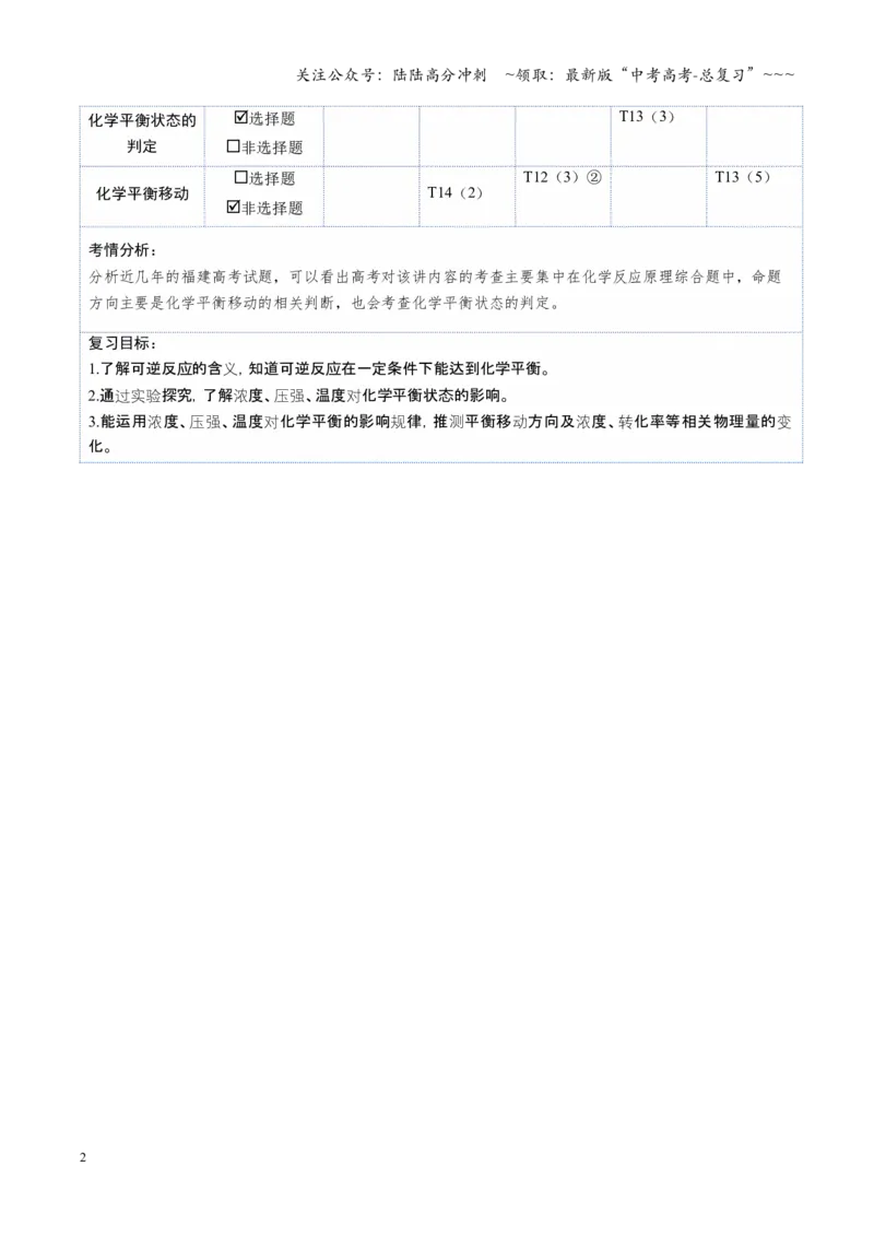 《第02讲化学平衡状态、化学平衡的移动（复习讲义）（福建专用）（教师版）_05-化学-高考总复习_一轮复习_2026年-化学高考一轮复习_2026年高考化学一轮课件+讲义+练习（福建专用）-G328》第2页预览