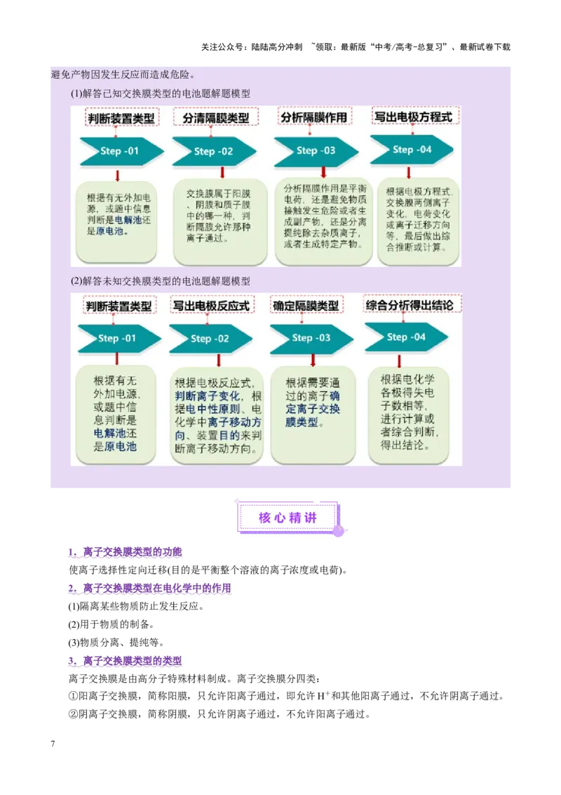 《热点专项电化学中离子交换膜的应用（学生版）_05-化学-高考总复习_二轮复习_2025年_2025年高考化学二轮复习课件+讲义+练习（新高考通用）》第7页预览