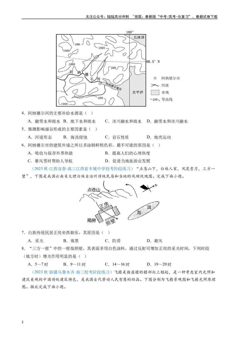 《专练22城市与乡村60题（全国通用）（原卷版）_07-地理-高考总复习_专项复习_2024年_2024年高考地理总复习高频考点提分必刷题全国通用_资料》第2页预览