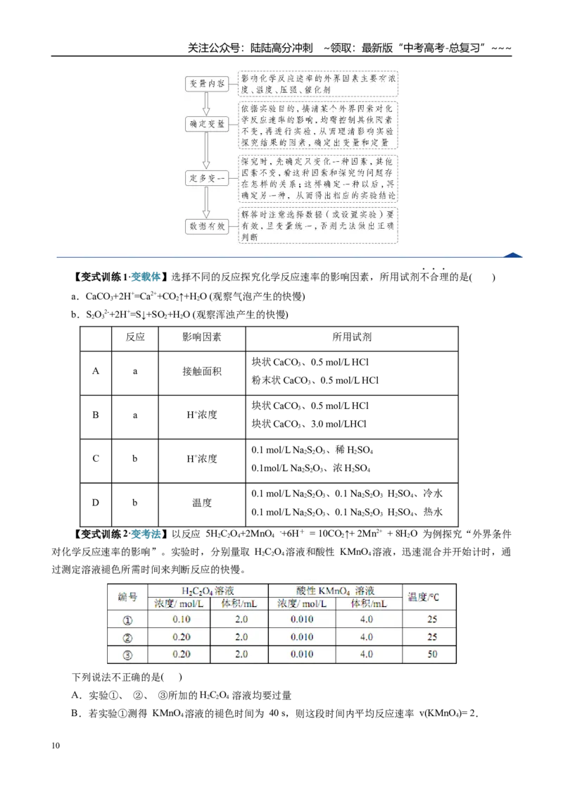 《第01讲化学反应速率及其影响因素（复习讲义）（全国通用）（学生版）_05-化学-高考总复习_一轮复习_2026年-化学高考一轮复习_2026年高考化学一轮复习讲义+练习+课件（新教材新高考）-G55》第10页预览