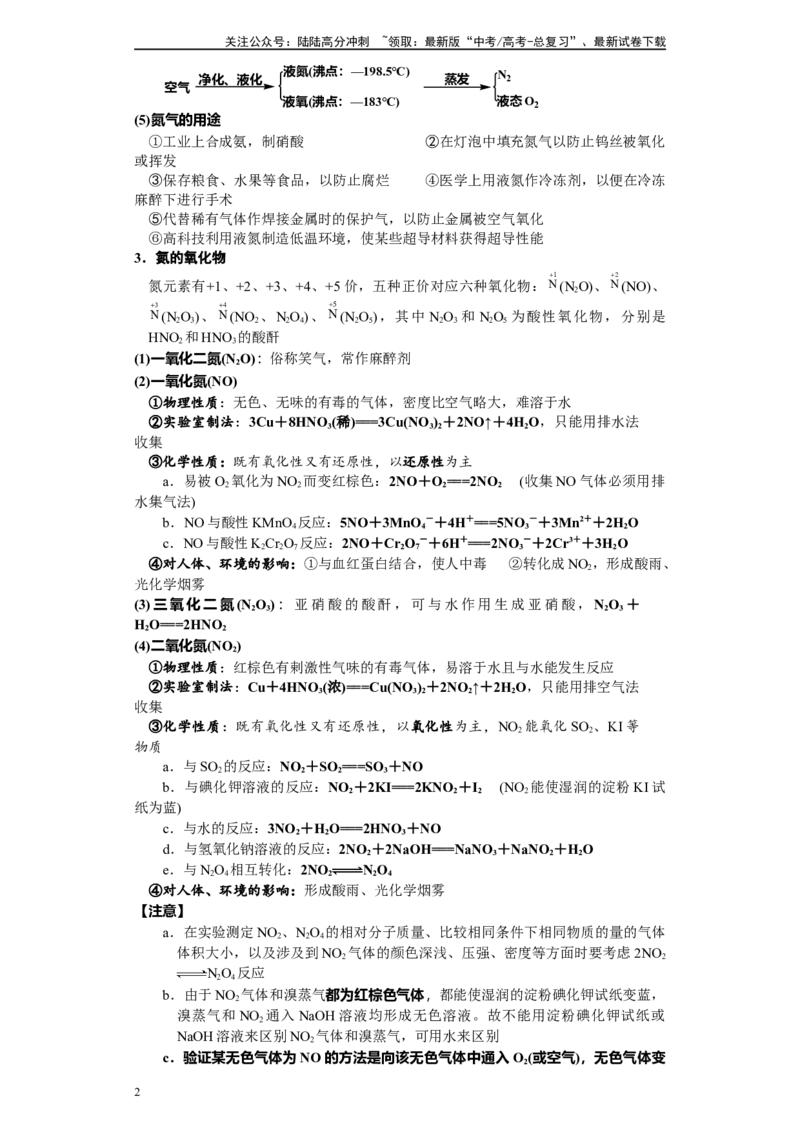 《第14讲氮及其重要化合物-（学生版）_05-化学-高考总复习_一轮复习_2024年_2024年高考化学精准一轮复习讲义_资料》第2页预览