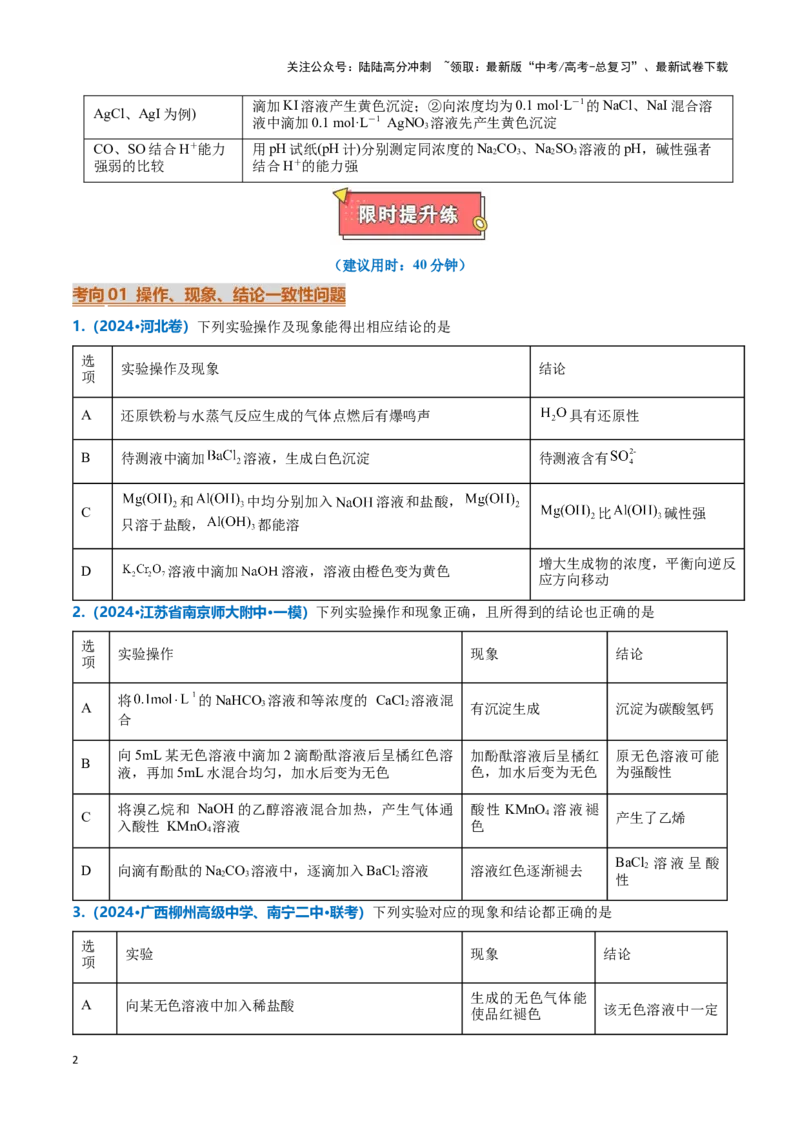 《热点题型05实验方案设计与评价（原卷版）_05-化学-高考总复习_专项复习_2025年_2025年高考化学重难点讲义专练（新高考通用）》第2页预览