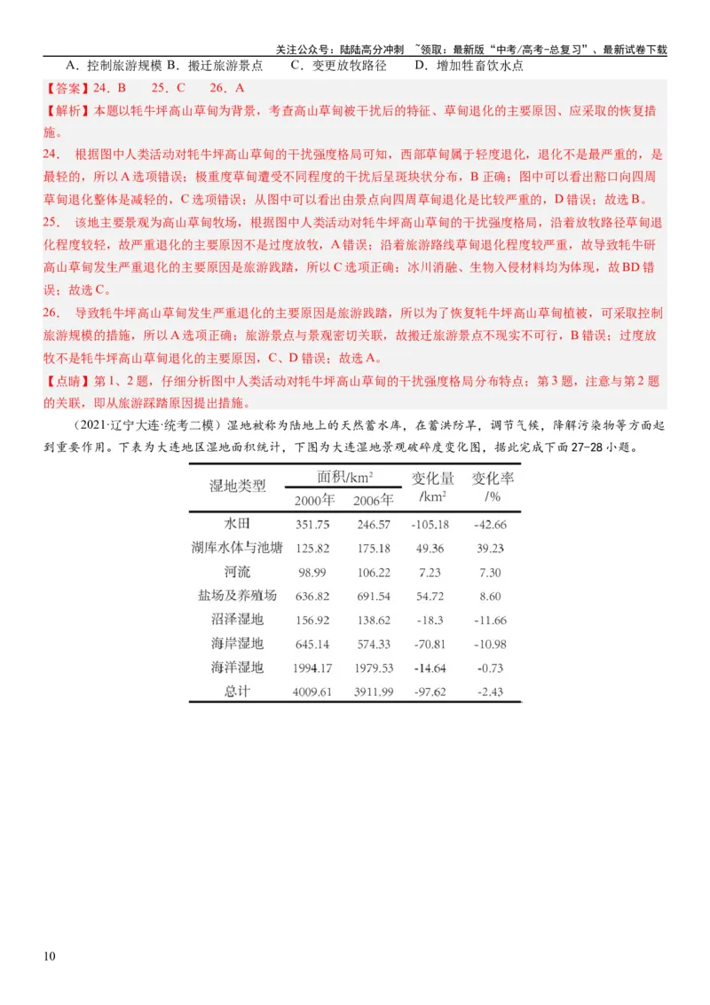 《2024届新高考一轮复习专题14环境安全与国家安全第三十三讲环境安全（生态、污染）与国家安全（解析版）_07-地理-高考总复习_一轮复习_2024年_2024年高考地理一轮复习考点帮（全国通用）》第10页预览