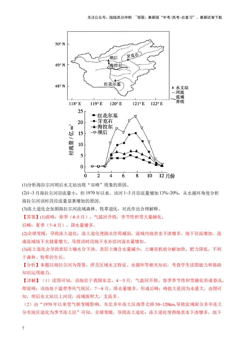 《专题04水体运动规律（练习）（解析版）_07-地理-高考总复习_二轮复习_2024年_2024年高考地理二轮复习讲练测（新教材新高考）_配套练习》第7页预览