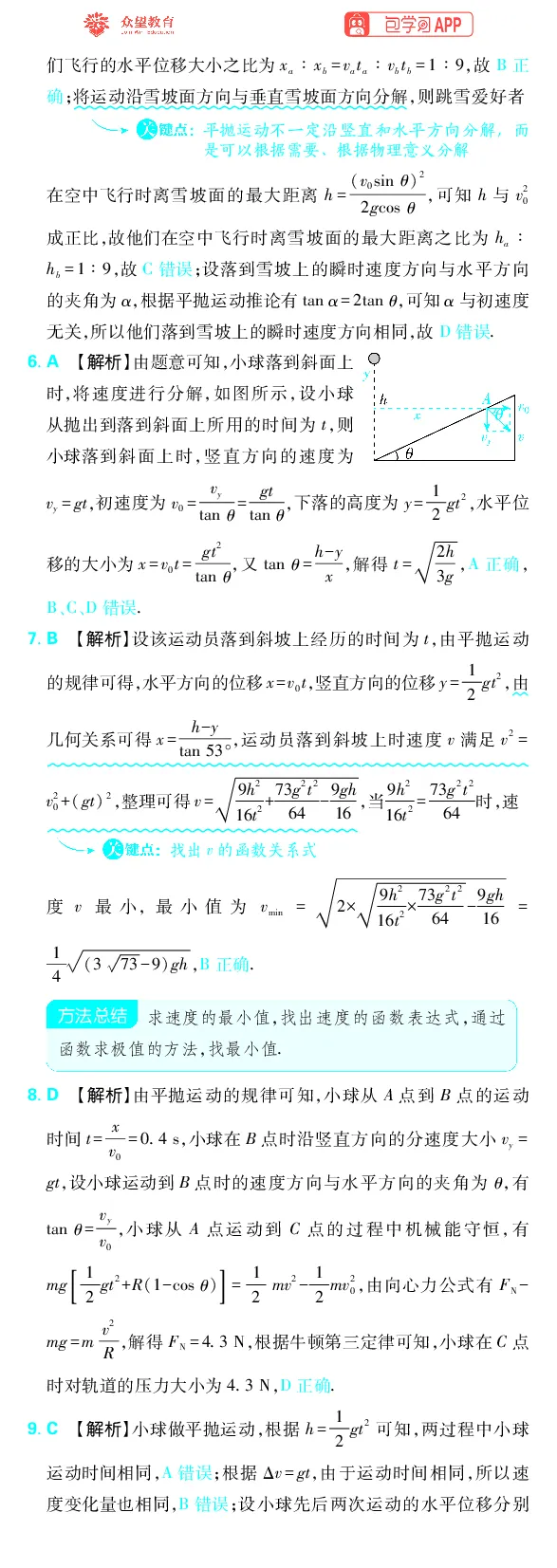 《专题4_小初高学习资料合集（每天更新）_2027版《高考上分攻略》数学+物理+生物+化学_2027版高中《必刷题》上分攻略（物理）_物理答案合集》第4页预览