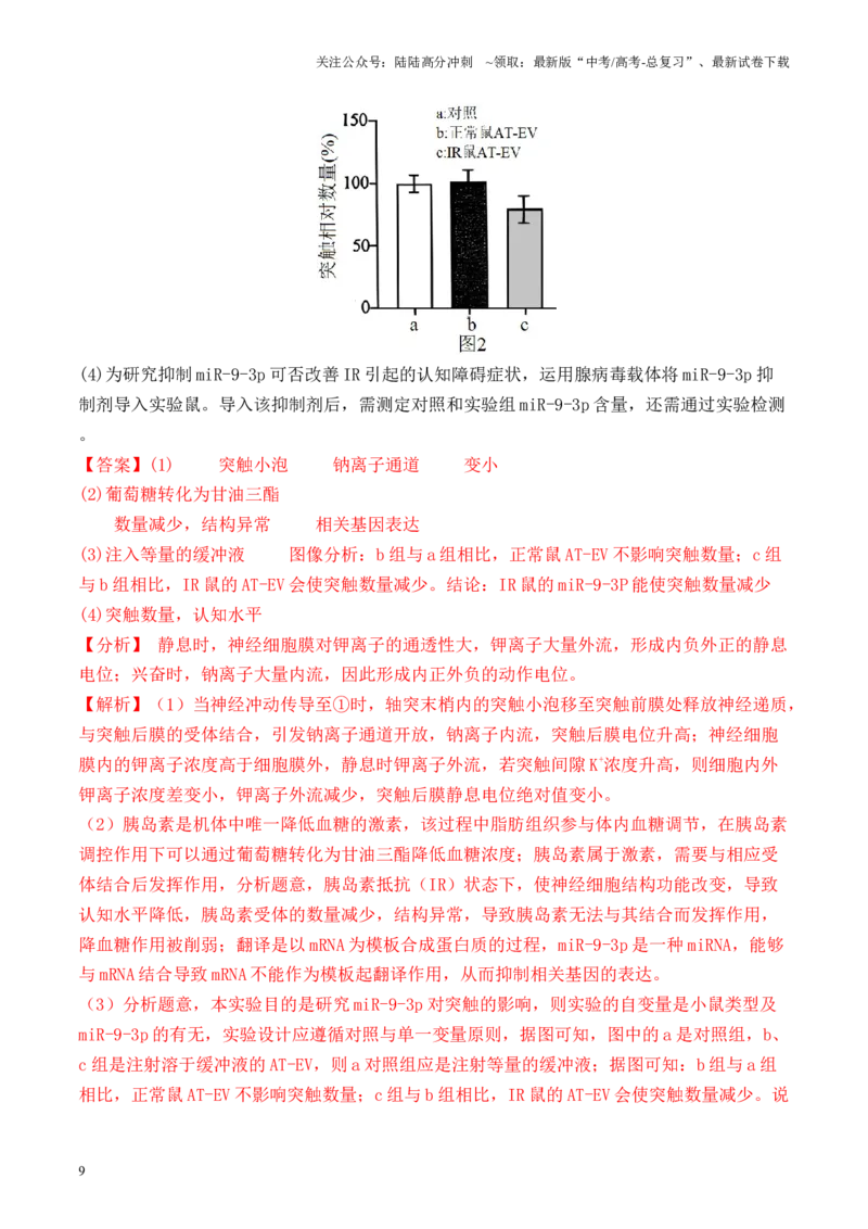 《专题06动物生命活动调节实验探究（解析版）_06-生物-高考总复习_专项复习_2024年_2024年高考生物热点实验分析预测题型归纳重难讲解_资料》第9页预览