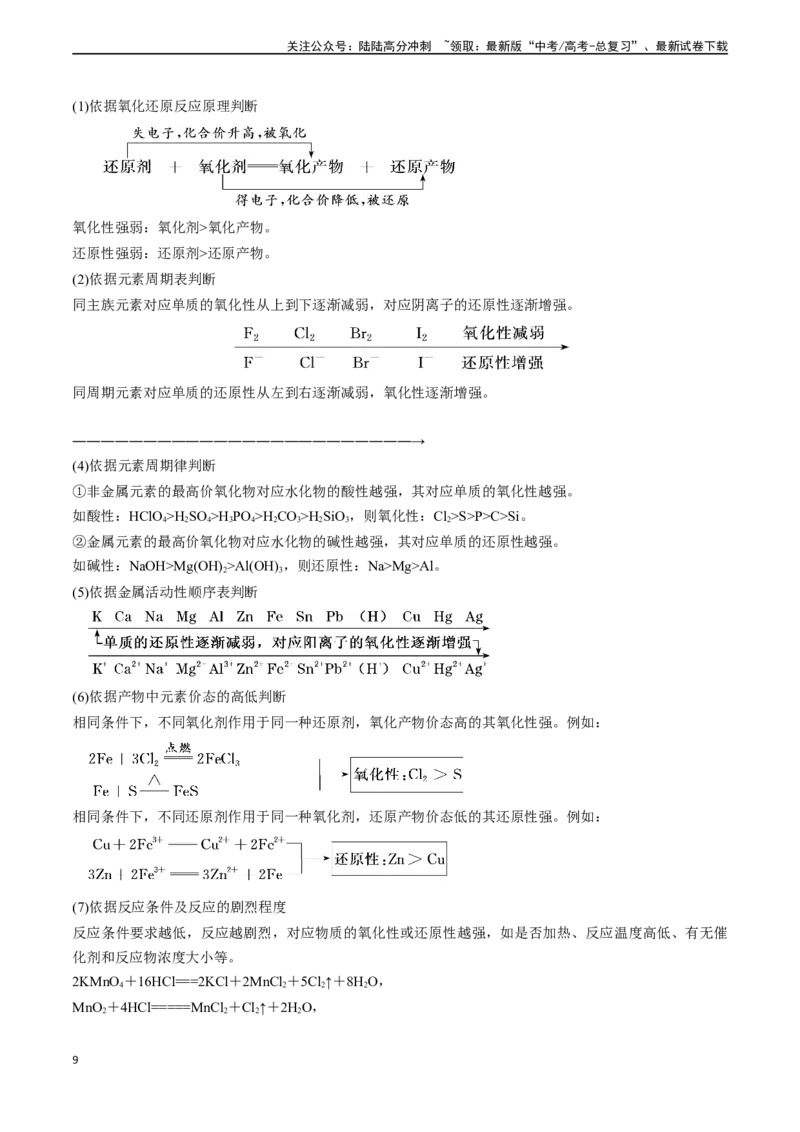 《第04讲氧化还原反应的概念和规律（讲义通关）（解析版）_05-化学-高考总复习_一轮复习_2024年_2024年高考化学一轮复习基础大通关（新教材新高考）_资料》第9页预览
