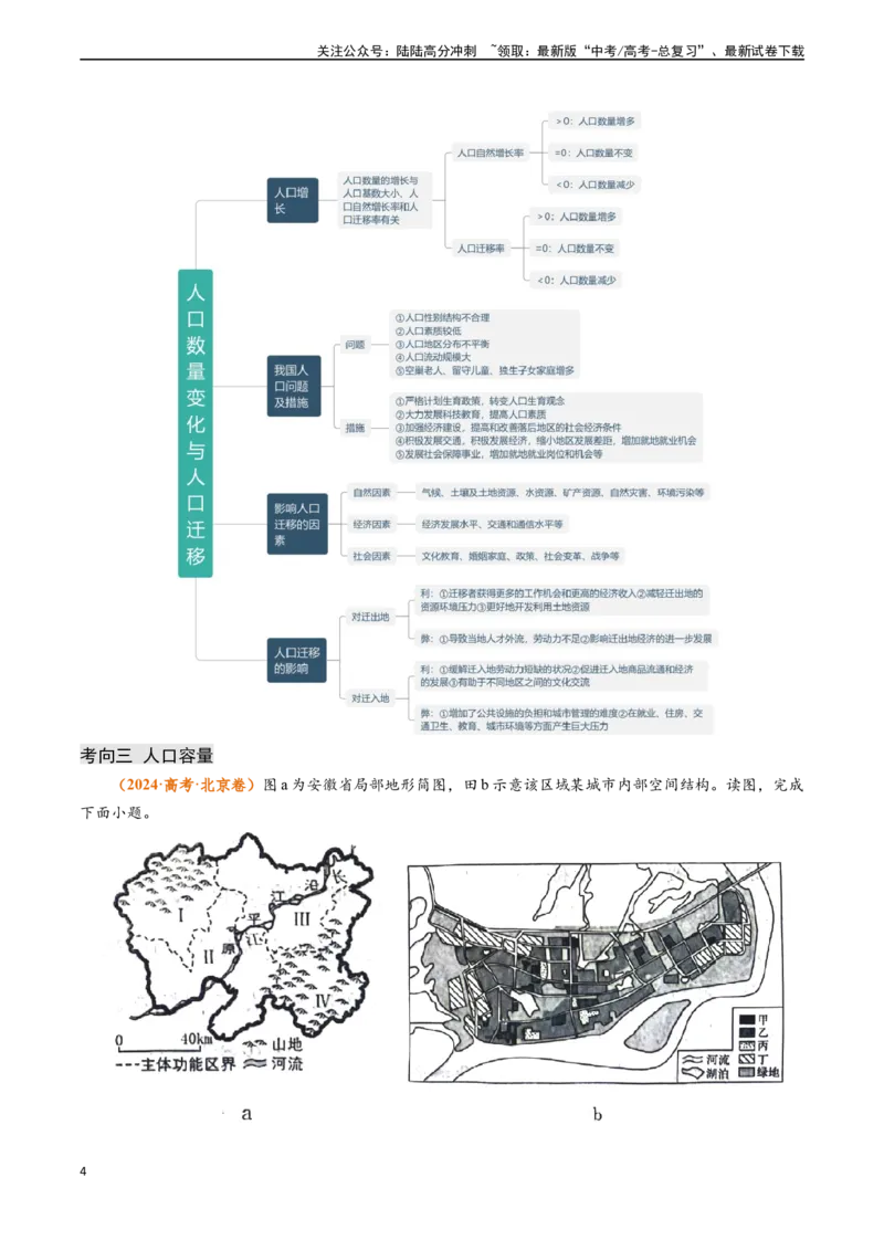 《专题07人口-（新高考通用）（原卷版）_07-地理-高考总复习_专项复习_2024年_2024高考地理真题题源解密（新高考通用）》第4页预览