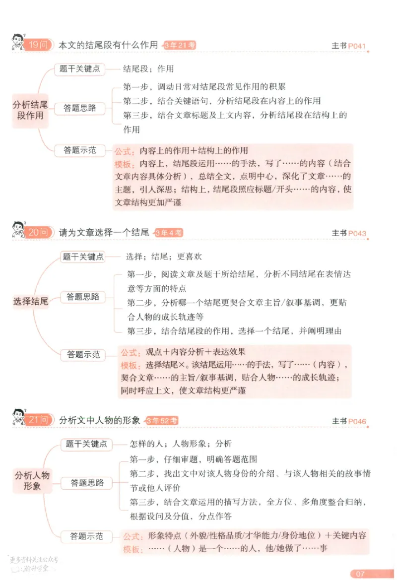 《一百个方法导图_小初高学习资料合集（每天更新）_2027版《一本初中语文阅读答题方法100问》》第8页预览