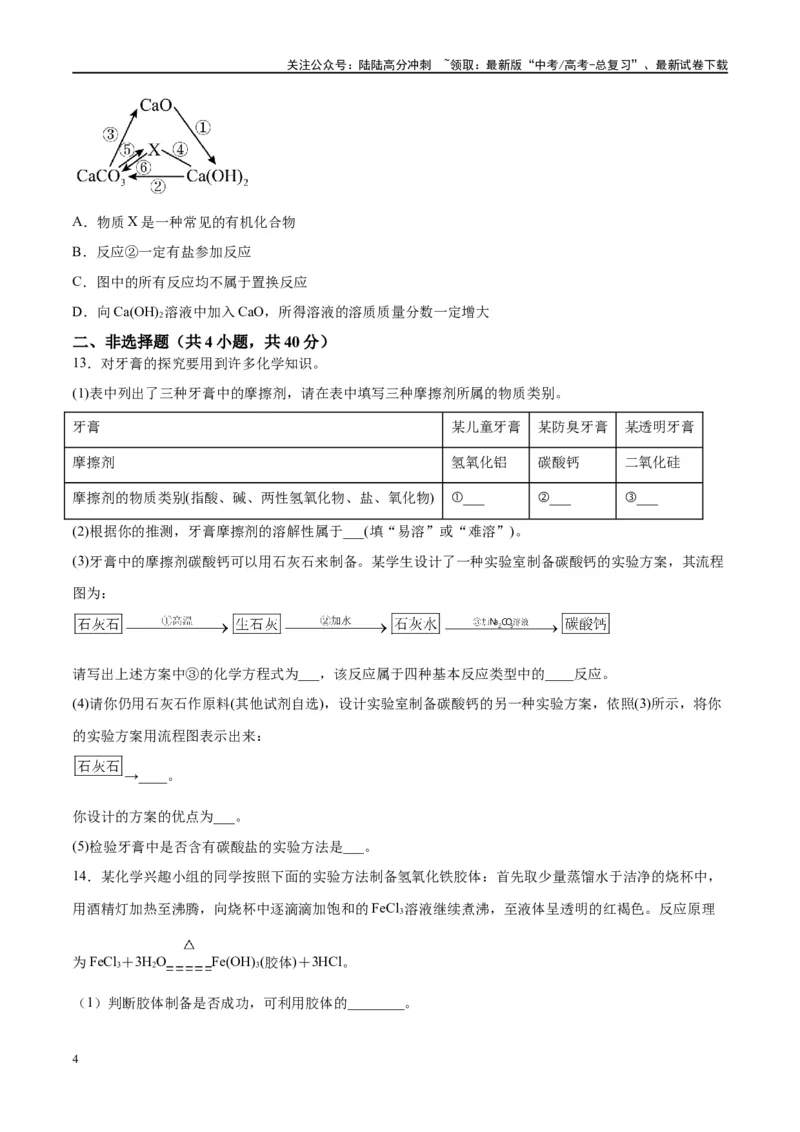 《第04讲物质的组成、性质及分类（特训）-（原卷版）_05-化学-高考总复习_一轮复习_2024年_2024年高考化学大一轮复习卓越讲义_资料》第4页预览