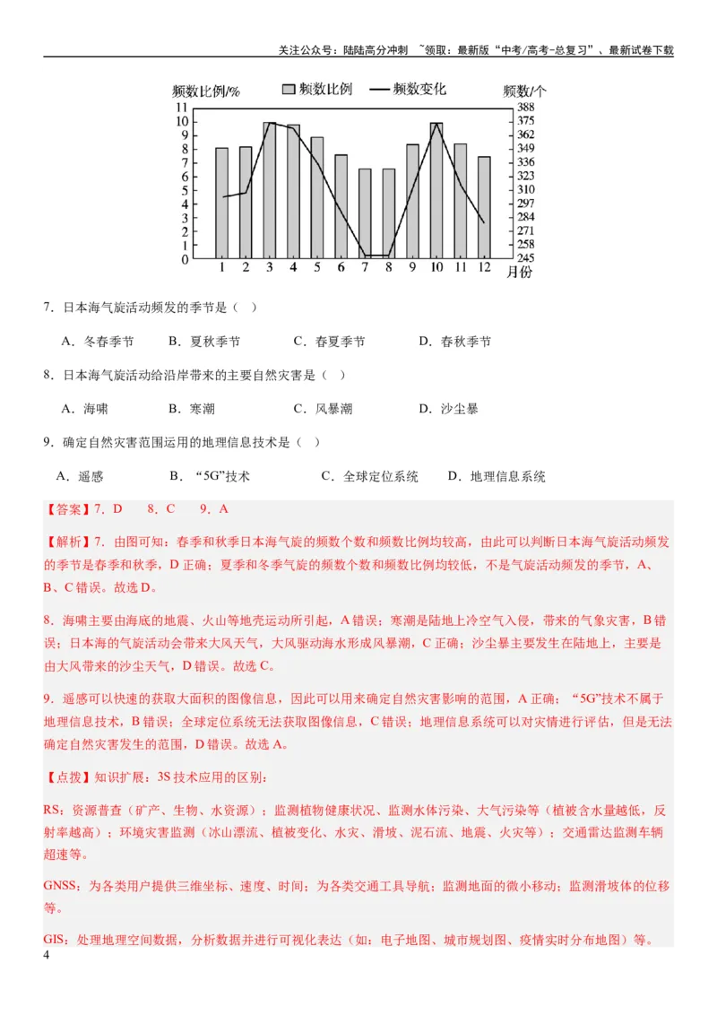《2024届新高考一轮复习专题七自然灾害及其防治第二十讲主要自然灾害（解析版）_07-地理-高考总复习_一轮复习_2024年_2024年高考地理一轮复习考点帮（全国通用）_专题训练》第4页预览