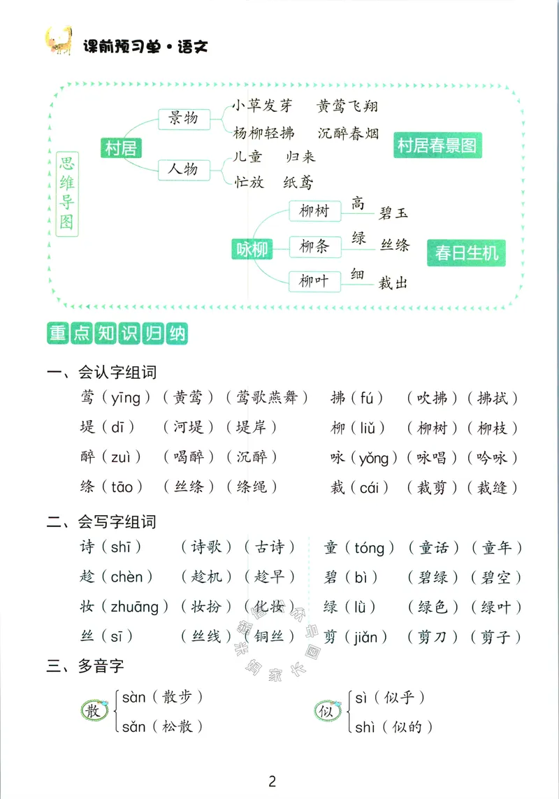 《064.语文红逗号课前预习单二年级下册公众号：米妈家长圈_小学1-6年级全科全套_1-6年级全科下册_二年级_其他补充资料_语文资料》第5页预览