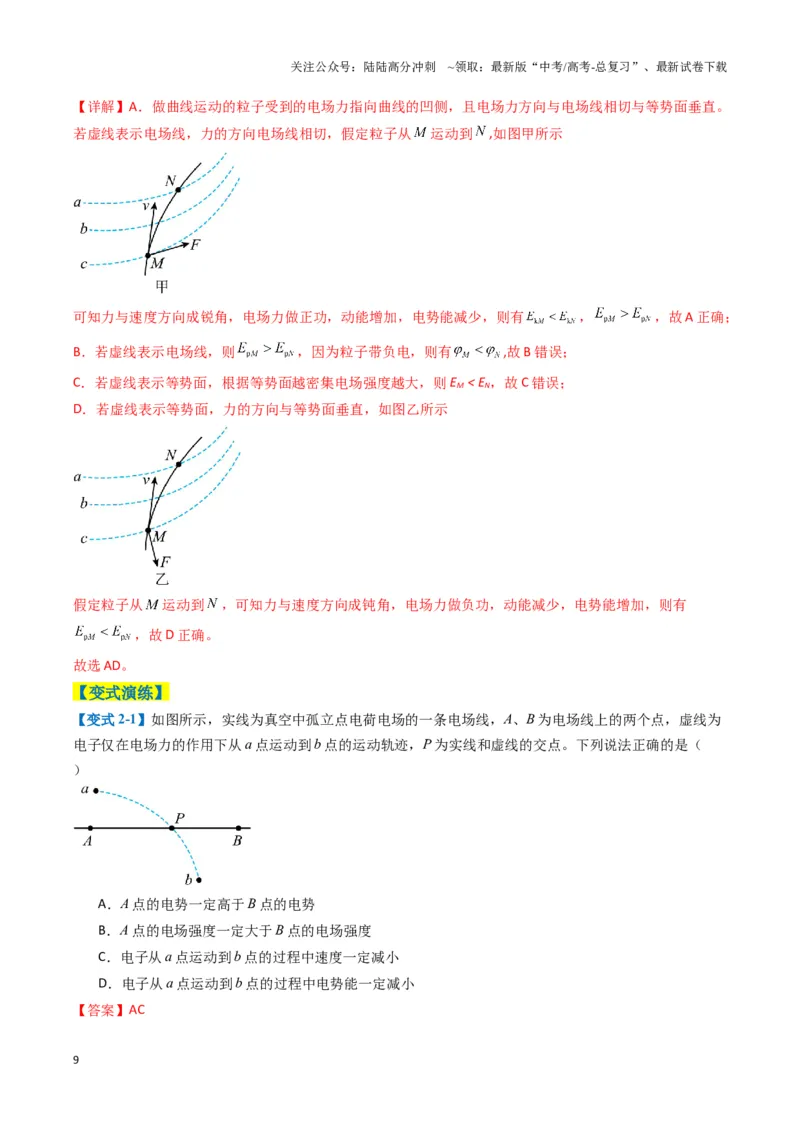 《专题04静电场的性质(解析版)_04-物理-高考总复习_二轮复习_2025年_2025年高考物理二轮热点题型归纳与变式演练（新高考通用）》第9页预览