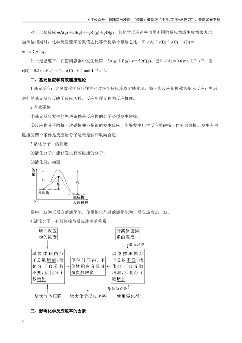 《第18讲化学反应速率（讲）-（原卷版）_05-化学-高考总复习_一轮复习_2024年_2024年高考化学大一轮复习精讲精练+专题讲座_资料》第2页预览