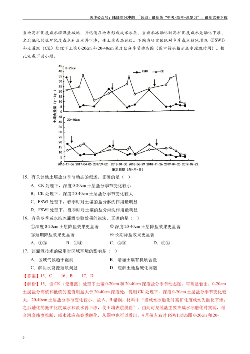 《一轮复习过关卷02-（解析版）_07-地理-高考总复习_一轮复习_2024年_2024年高考地理一轮进阶复习检校通关卷_资料》第6页预览