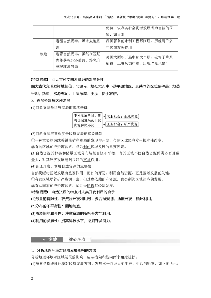 《2024年高考地理一轮复习（新人教版）第3部分　第2章　课时60　区域发展的自然环境基础_07-地理-高考总复习_一轮复习_2024年_2024高考地理大一轮复习课件讲义新人教版知识总结_教师版》第2页预览