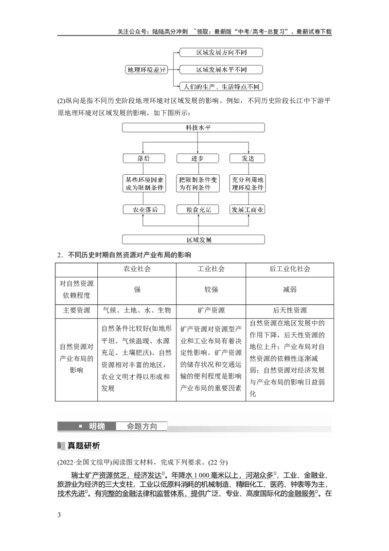 《2024年高考地理一轮复习（新人教版）第3部分　第2章　课时60　区域发展的自然环境基础_07-地理-高考总复习_一轮复习_2024年_2024高考地理大一轮复习课件讲义新人教版知识总结_教师版》第3页预览