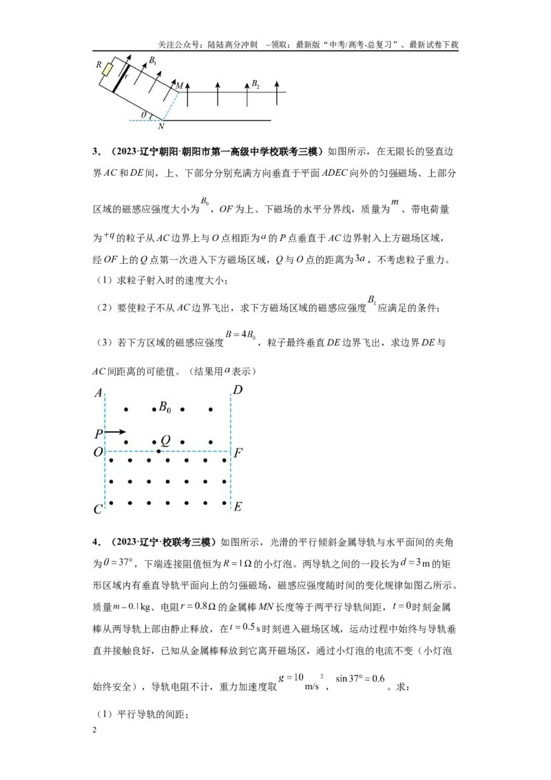 《专题02电磁学版块大题综合-学生版_04-物理-高考总复习_专项复习_2024年_2024年高考物理冲刺双一流之大题必刷满分冲刺多地区_资料_高考物理冲刺双一流之大题必刷满分冲刺（新辽宁专用）》第2页预览