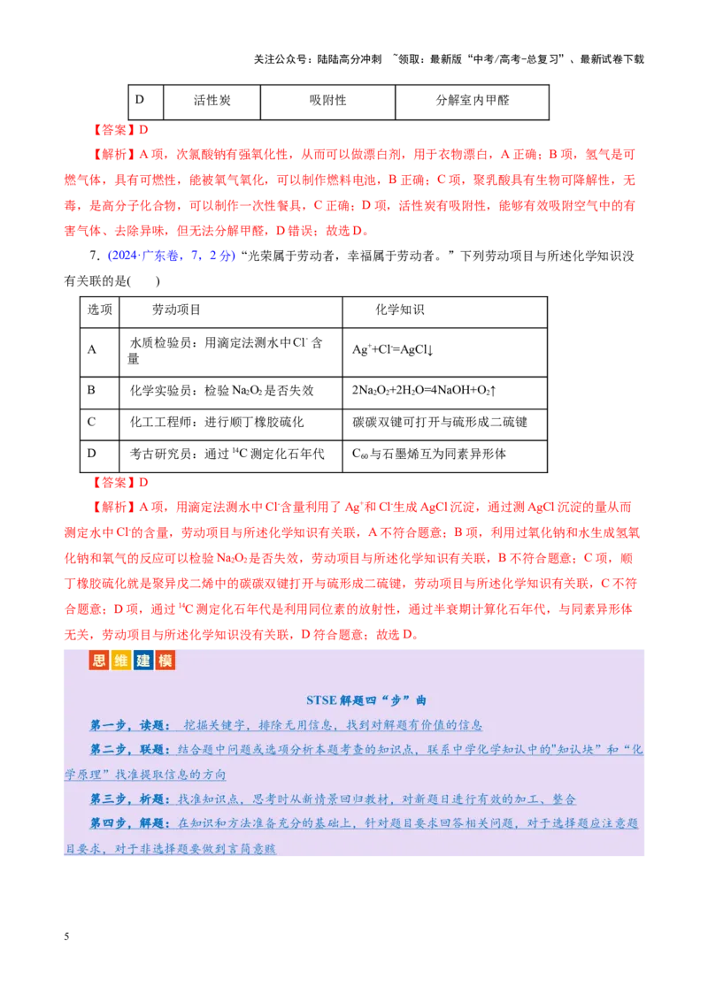 《热点专项STSE与传统文化的化学价值（讲义）（教师版）_05-化学-高考总复习_二轮复习_2025年_2025年高考化学二轮复习课件+讲义+练习（新高考通用）》第5页预览