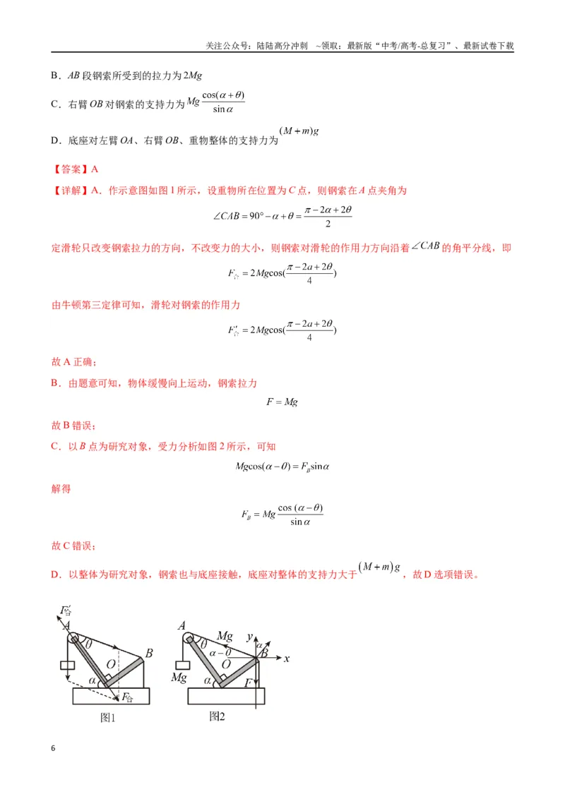 《专题04连接体模型（教师版）_04-物理-高考总复习_专项复习_2025年_2025年高中高考物理模型与方法_资料_2高中物理模型与方法》第6页预览