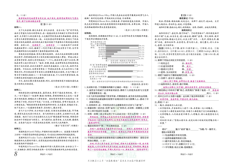 《金状元·提优好卷八年级下册语文人教版安徽专用教师用书_初中全科目同步习题+精品试卷（7-9年级）(1)_25秋初中语文《同步习题+精品试卷》_初中语文试卷7-9年级上册(1)_《提优好卷》》第9页预览
