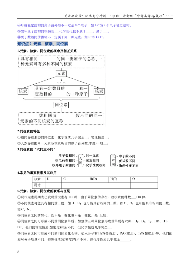 《第02讲原子结构与性质（复习讲义）（安徽专用）（学生版）_05-化学-高考总复习_一轮复习_2026年-化学高考一轮复习_2026年高考化学一轮课件+讲义+练习（安徽专用）-G326》第5页预览