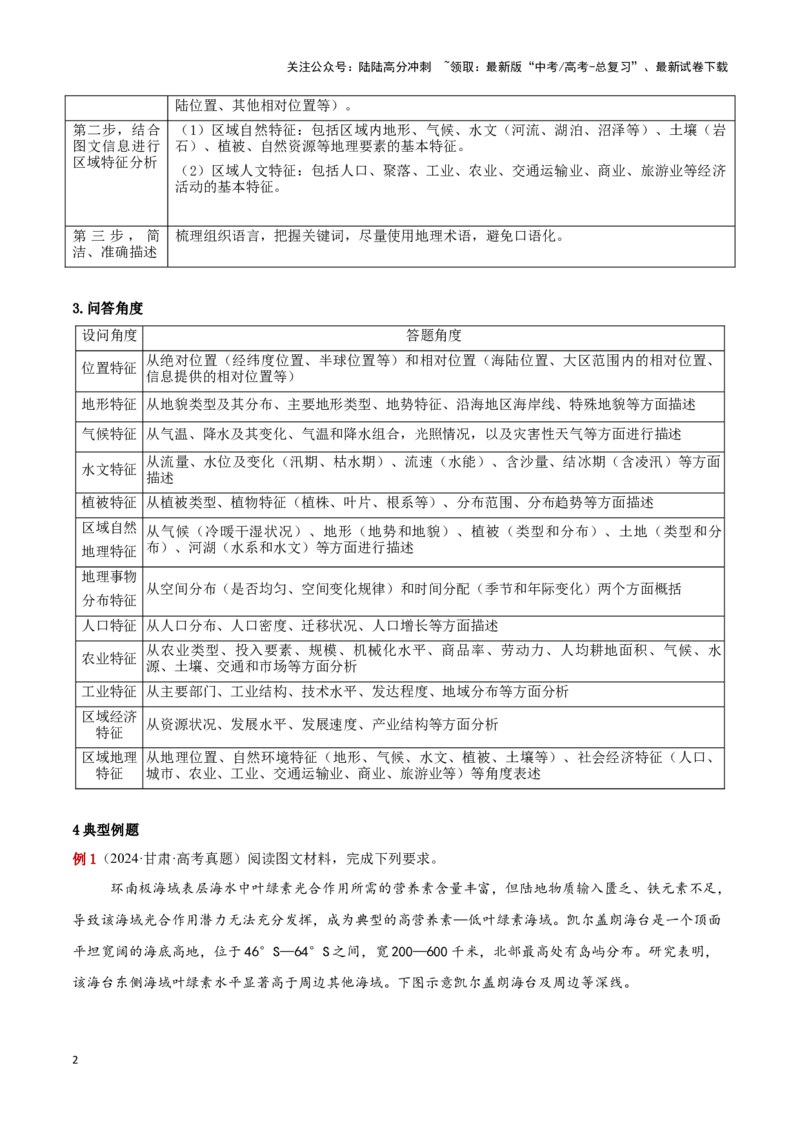 《专题02综合题解题技巧（教师版）_07-地理-高考总复习_专项复习_2025年_2025年高考地理重难点讲义专练（黑吉辽专用）》第2页预览