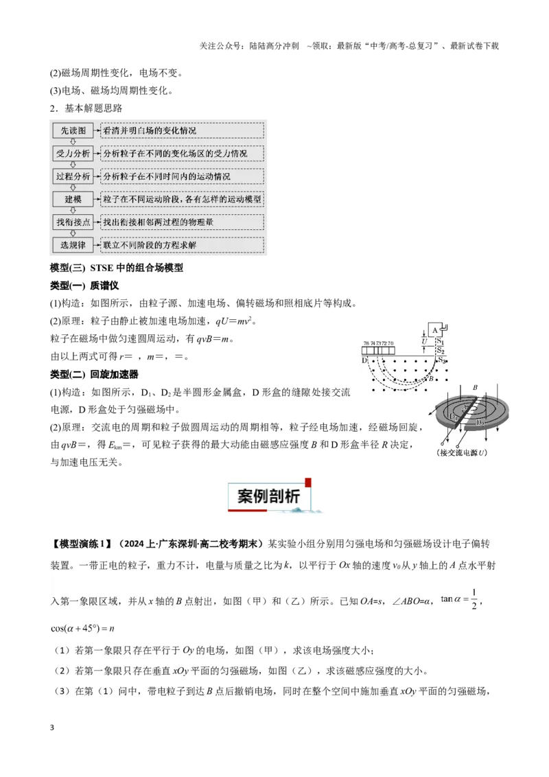 《专题04带电粒子在组合场中运动模型（教师版）_04-物理-高考总复习_专项复习_2025年_2025年高中高考物理模型与方法_资料_3高中（全册）_选择性必修第二册》第3页预览