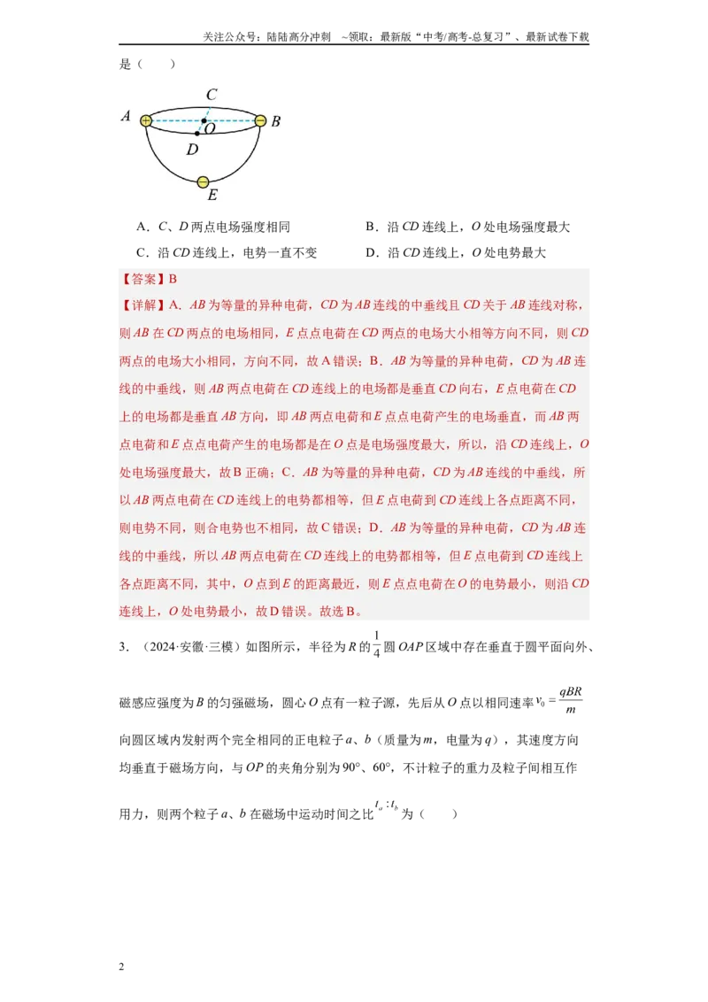 《专题05电场、磁场及复合场（解析版）_04-物理-高考总复习_专项复习_2025年_2024年高考三模试题分类汇编物理新七省专用》第2页预览