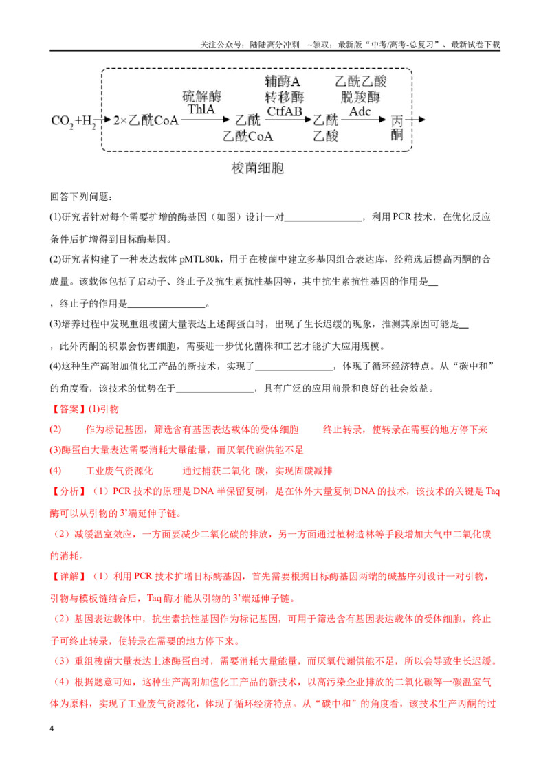 《专题05基因工程（广东卷）（解析版）_06-生物-高考总复习_专项复习_2024年_2024年高考生物考前大题秒杀技巧及专项训练_资料》第4页预览