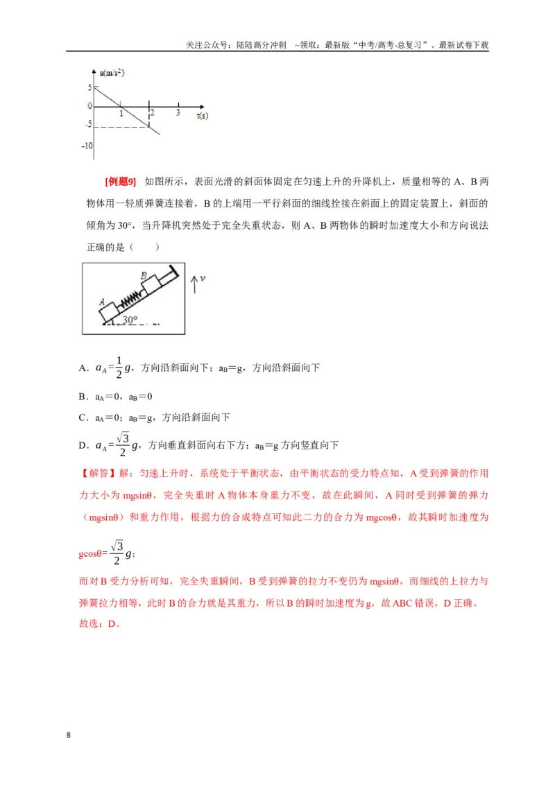 《专题04牛顿运动定律的应用（解析版）_04-物理-高考总复习_专项复习_2024年_2024高考物理三轮冲刺复习热点知识讲练题型归纳练_资料》第8页预览