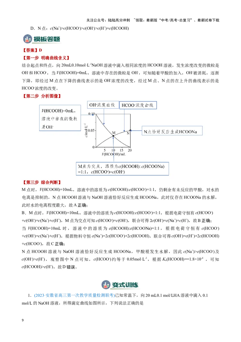 《模板04电解质溶液图像分析(解析版)_05-化学-高考总复习_专项复习_2025年_2025年高考化学答题技巧与答题模板（全国通用）》第9页预览