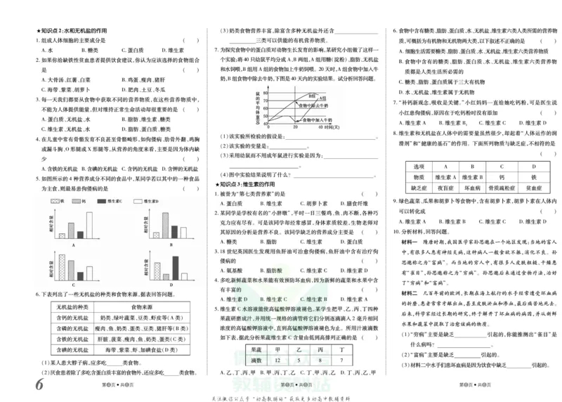 《金状元·提优好卷七年级下册生物人教版安徽专用_初中全科目同步习题+精品试卷（7-9年级）(1)_25秋初中生物《同步习题+精品试卷》_初中生物试卷（人教版）_《提优好卷》》第7页预览