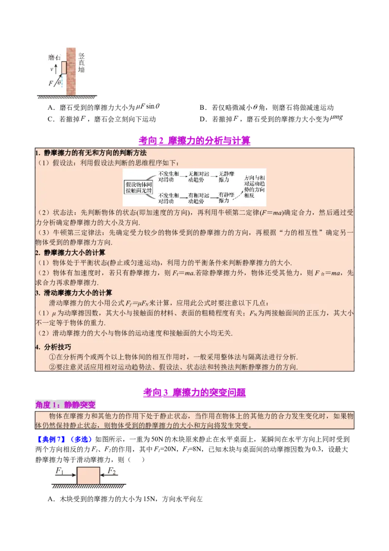 《专题05重力弹力摩擦力牛顿第三定律（学生版）_04-物理-高考总复习_一轮复习_2026年-物理高考一轮复习_142026年高考物理一轮复习讲与练（知识点+考向）》第9页预览