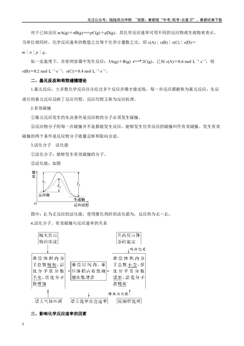 《第18讲化学反应速率（讲）-（解析版）_05-化学-高考总复习_一轮复习_2024年_2024年高考化学大一轮复习精讲精练+专题讲座_资料》第2页预览