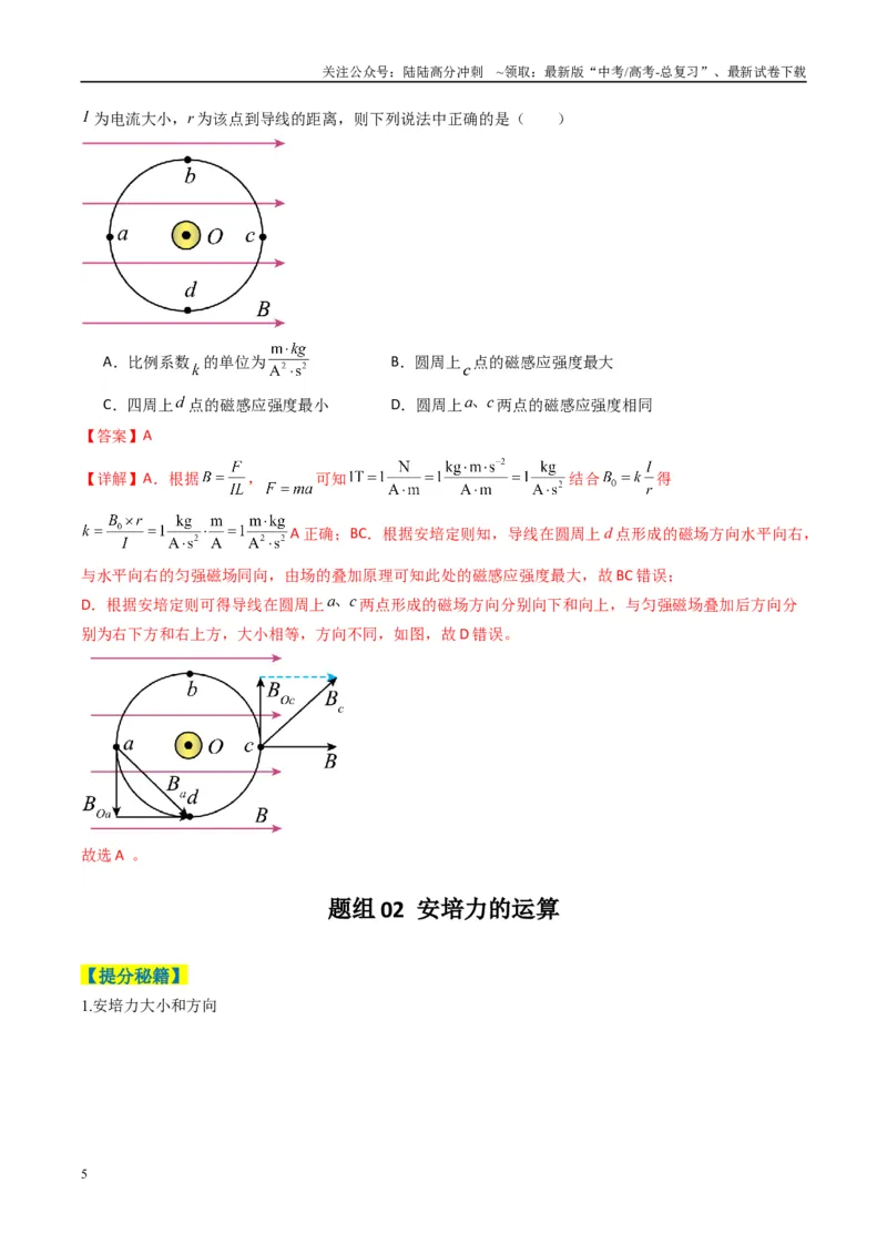 《专题05磁场（解析版）_04-物理-高考总复习_二轮复习_2025年_2025年高考物理二轮热点题型归纳与变式演练（新高考通用）》第5页预览