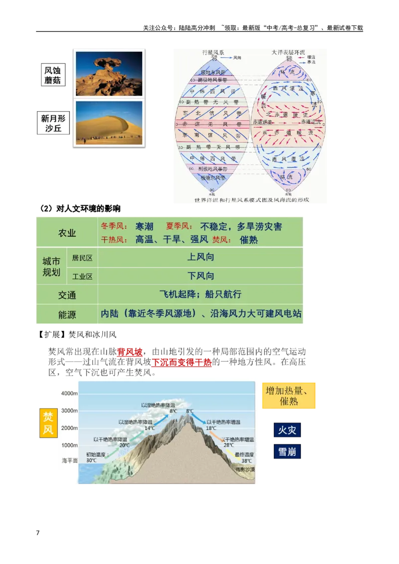 《2.2.3热力环流和大气环流（学案）_07-地理-高考总复习_一轮复习_2024年_2024年高考地理一轮复习考点帮（新高考专用）_第二部分自然地理》第7页预览