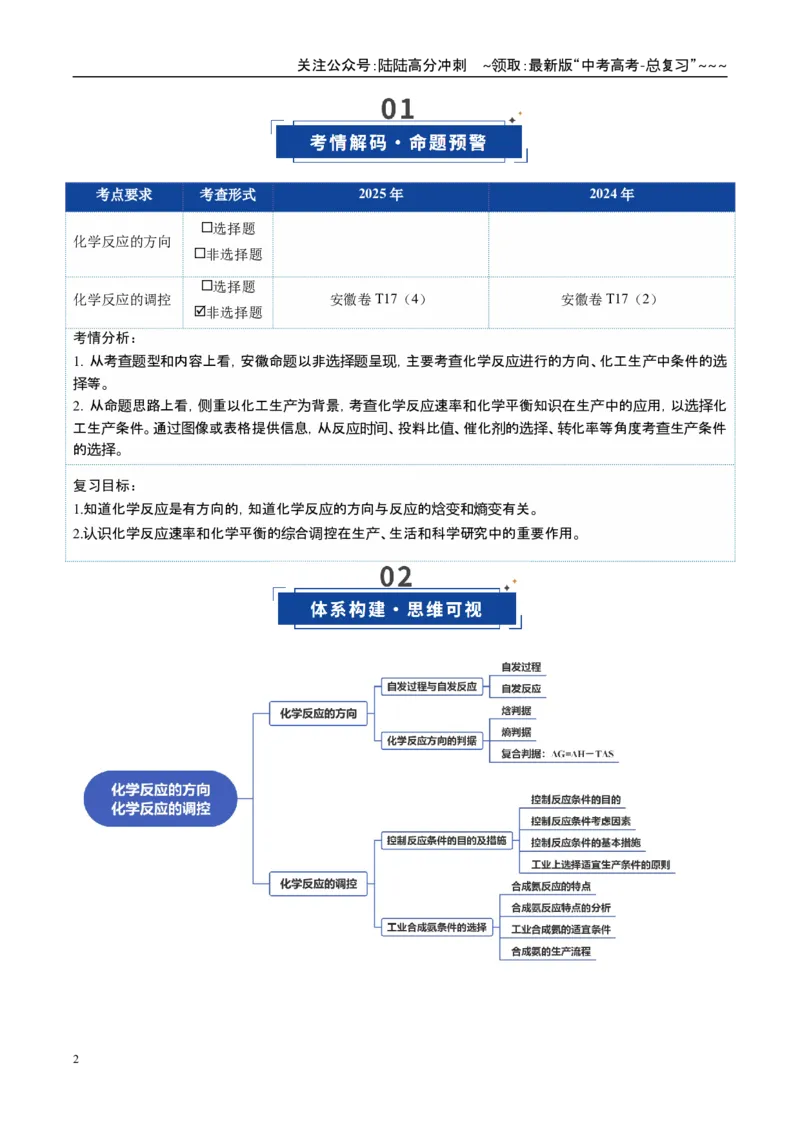 《第04讲化学反应的方向、化学反应的调控（复习讲义）（安徽专用）（教师版）_05-化学-高考总复习_一轮复习_2026年-化学高考一轮复习_2026年高考化学一轮课件+讲义+练习（安徽专用）-G326》第2页预览