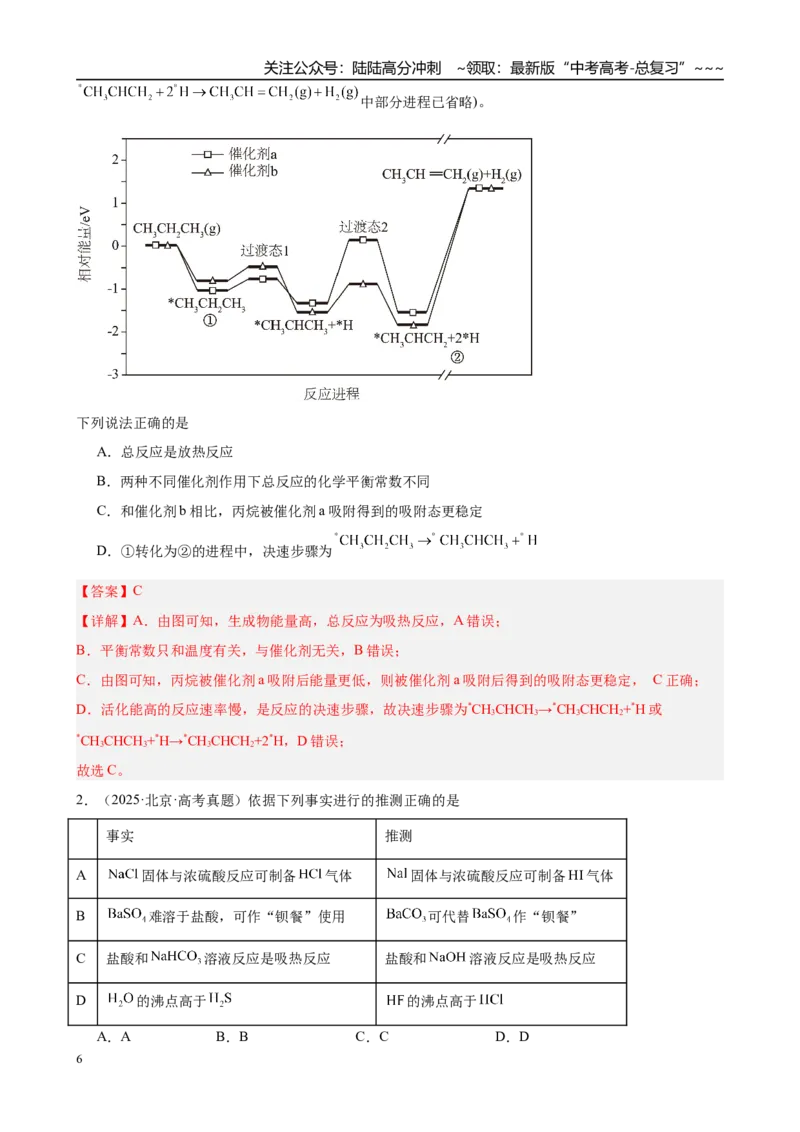 《第17讲反应热　盖斯定律（教师版）_05-化学-高考总复习_一轮复习_2026年-化学高考一轮复习_2026年高考化学一轮复习·知识清单（新高考通用）-G356_资料》第6页预览