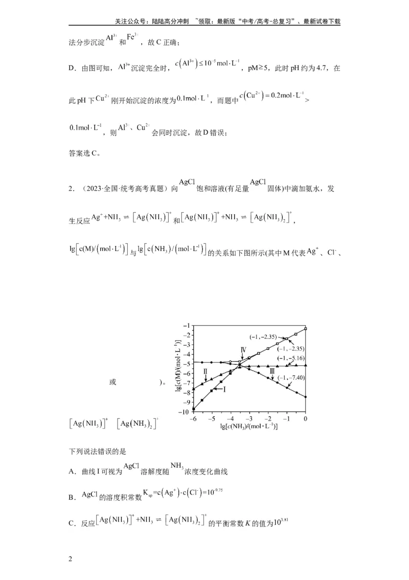 《电解质溶液中微粒关系（解析版）_05-化学-高考总复习_一轮复习_2024年_2024年高三化学一轮复习高考专项训练知识梳理练习_资料》第2页预览