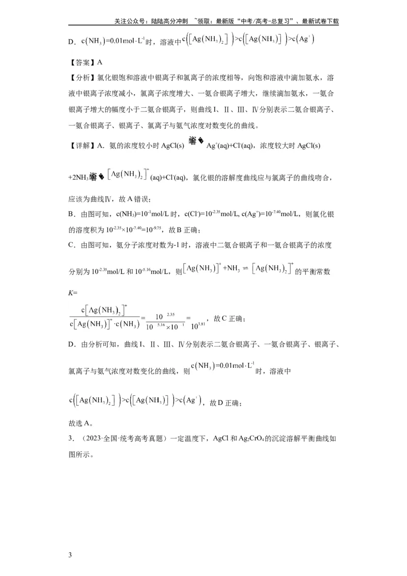 《电解质溶液中微粒关系（解析版）_05-化学-高考总复习_一轮复习_2024年_2024年高三化学一轮复习高考专项训练知识梳理练习_资料》第3页预览