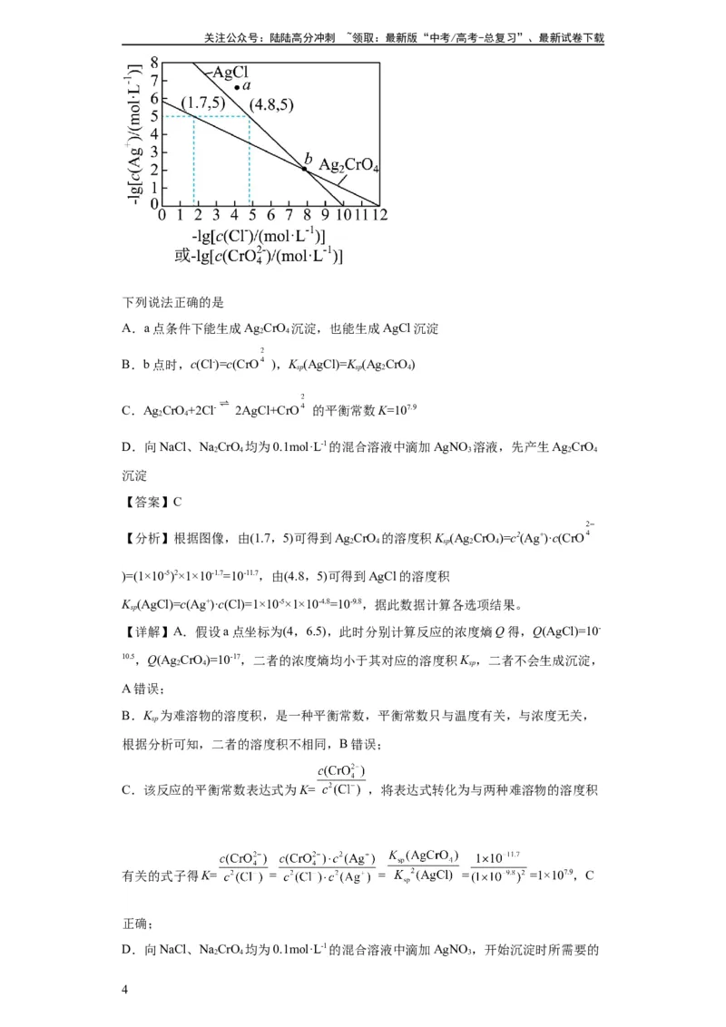 《电解质溶液中微粒关系（解析版）_05-化学-高考总复习_一轮复习_2024年_2024年高三化学一轮复习高考专项训练知识梳理练习_资料》第4页预览