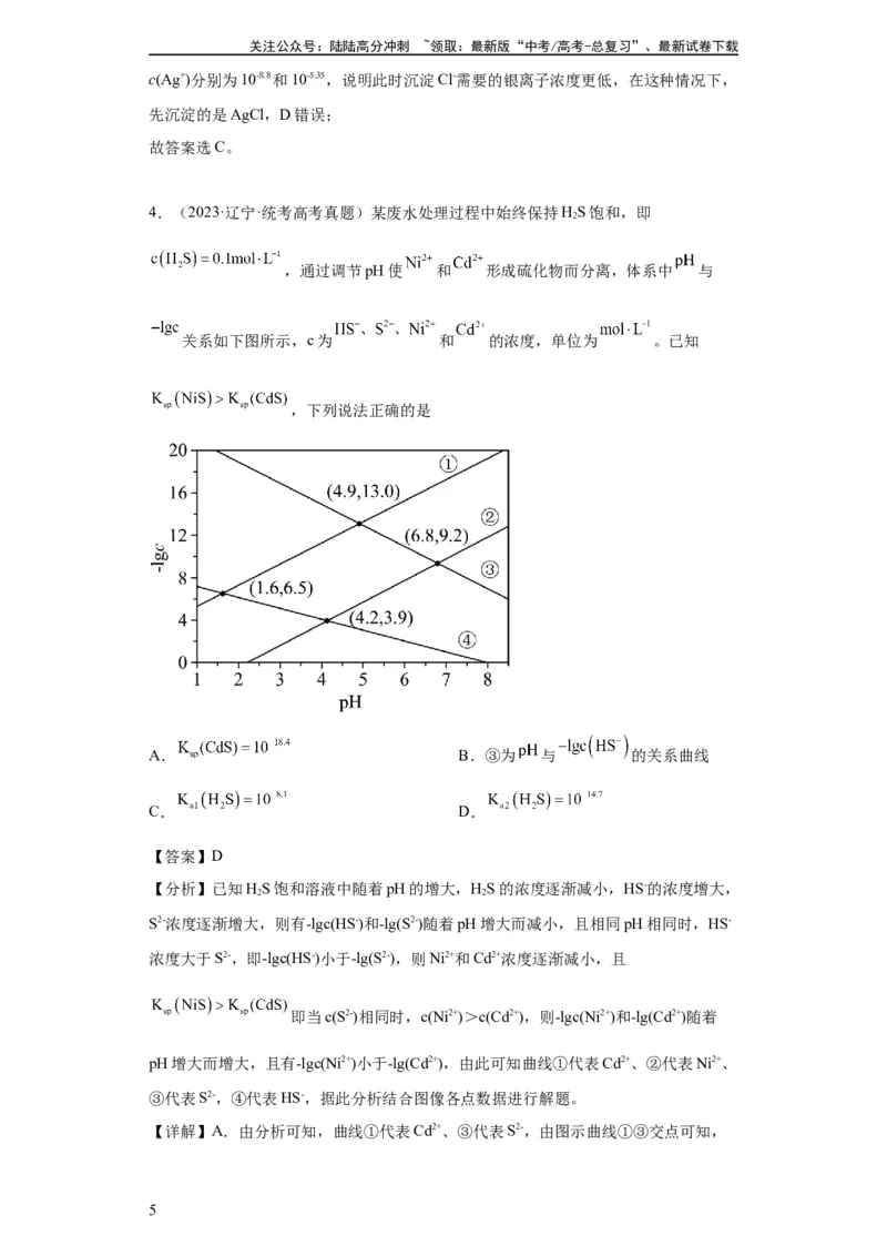 《电解质溶液中微粒关系（解析版）_05-化学-高考总复习_一轮复习_2024年_2024年高三化学一轮复习高考专项训练知识梳理练习_资料》第5页预览