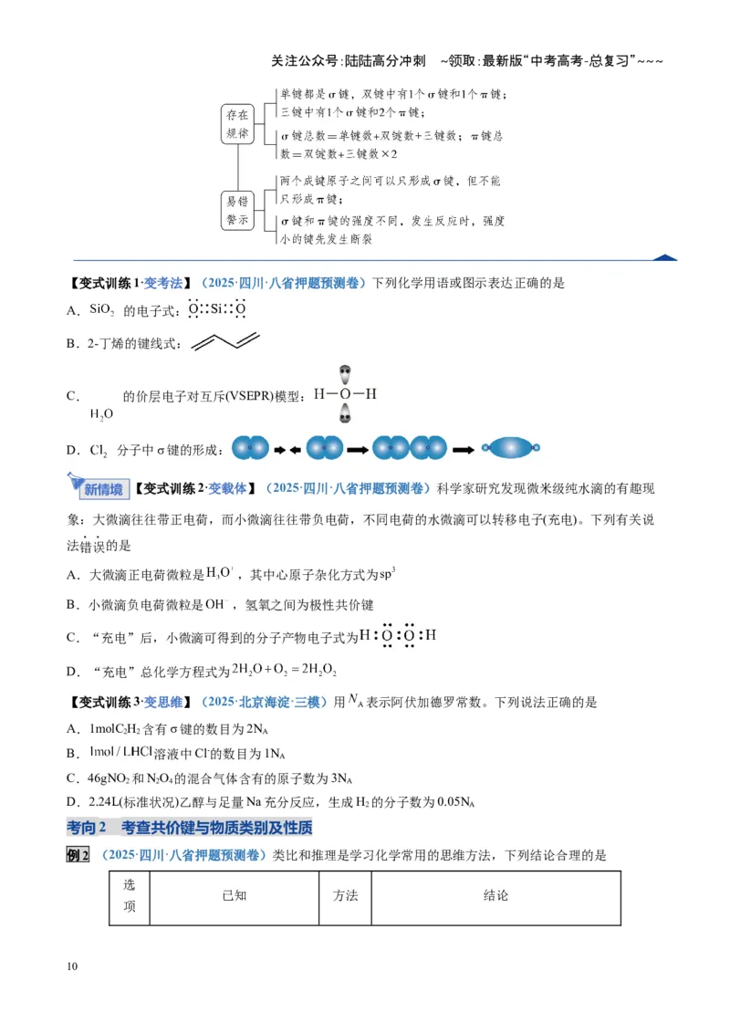《第03讲分子结构与性质、化学键（复习讲义）（四川专用）（学生版）_05-化学-高考总复习_一轮复习_2026年-化学高考一轮复习_2026年高考化学一轮课件+讲义+练习（四川专用）-G335》第10页预览