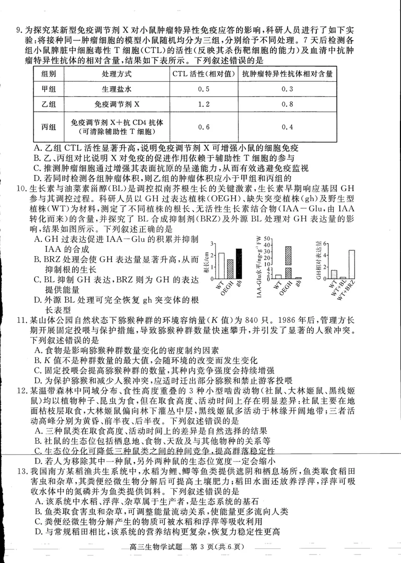 《高三生物试卷（新未来）_2024-2027高三（6-6月题库）_2026年05月高三试卷_260524河南省新未来2026届高三下学期5月测评》第2页预览