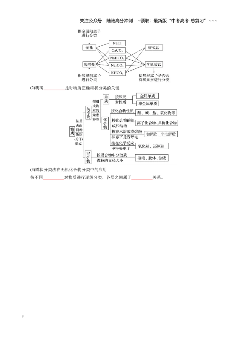 《第01讲物质的分类及转化（复习讲义）（全国通用）（学生版）_05-化学-高考总复习_一轮复习_2026年-化学高考一轮复习_2026年高考化学一轮复习讲义+练习+课件（新教材新高考）-G55_2026版》第8页预览