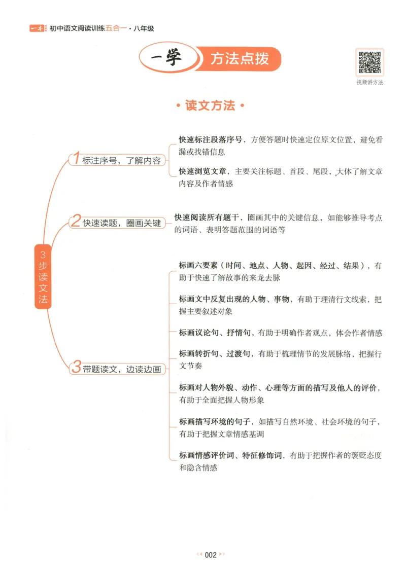 《主书_小初高学习资料合集（每天更新）_2027版《一本初中语文阅读训练五合一》_2027版初中《一本阅读训练五合一》8年级全册（语文）》第9页预览