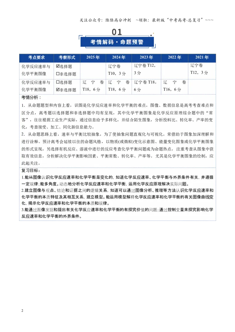 《第05讲化学反应速率与化学平衡图像（复习讲义）（黑吉辽蒙专用）（学生版）_05-化学-高考总复习_一轮复习_2026年-化学高考一轮复习》第2页预览