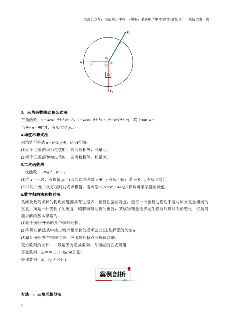 《专题02数学物理方法（教师版）_04-物理-高考总复习_专项复习_2025年_2025年高中高考物理模型与方法_资料_9高考物理备考方法（一轮）》第2页预览